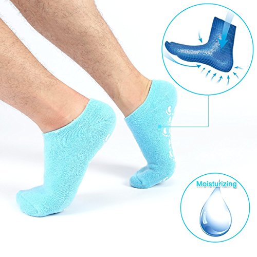 Moisturizing Skin Softening Spa Socks and Gloves with Essential Oil Infused Gel for Dry Cracked Feet and Hands Repair by…