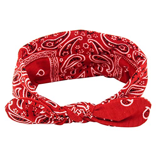 Yeshan Boho Bow Headbands for Women Vintage Paisley Bandana Flower Printed Hairband Elastic Rabbit ear Head Wrap Cute…