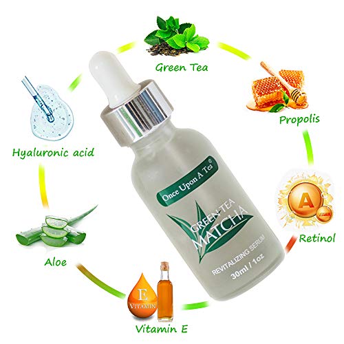 Green Tea Matcha Revitalizing Serum, For Face, Neck & Decollete, Antioxidant Facial Treatment, Smoothes Fine Lines…