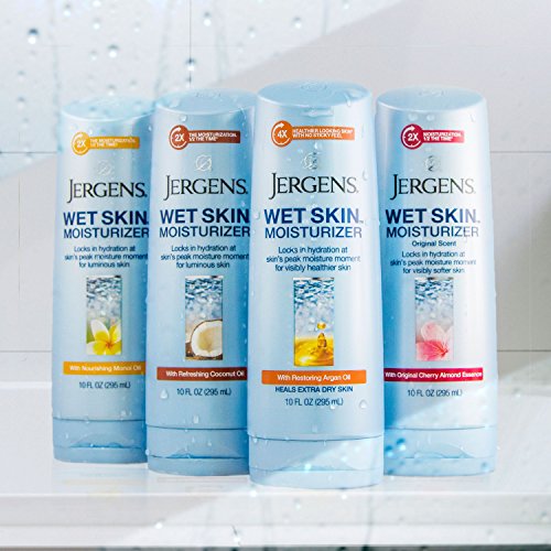 Jergens Wet Skin Body Lotion with Coconut Oil, In Shower Lotion for Dry Skin, Fast-Absorbing, Non-Sticky, Dermatologist…