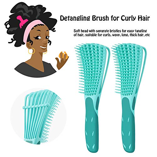 Detangling Brush for Curly Hair, Black Hair Detangler, Afro Textured 3a to 4c Kinky Wavy, for Wet/Dry/Long Thick Curly…