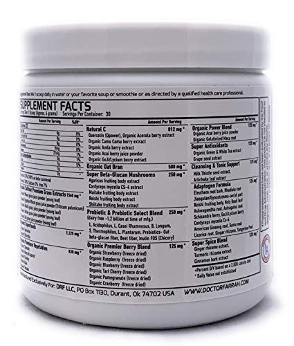 Organic Doctor’s Shake by Dr. Farrah World Renown Medical Doctor | World Class Organic Green Superfood Formula…