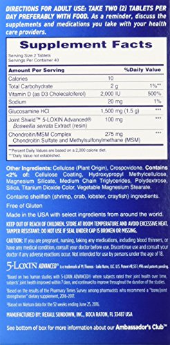 Osteo Bi-Flex Triple Strength(5) with Vitamin D Glucosamine Chondroitin Joint Health Supplement, Coated Tablets, 80…