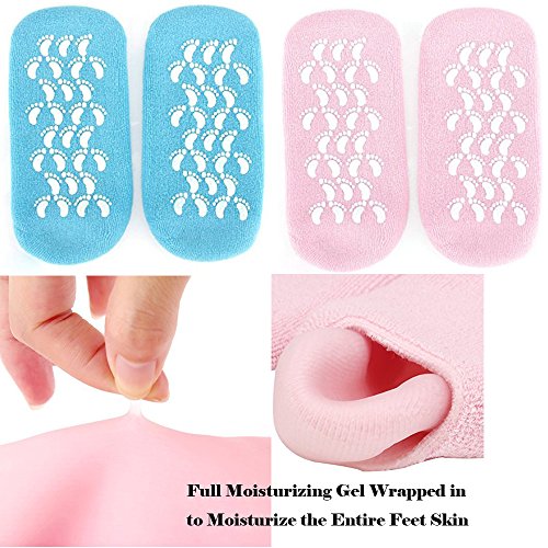 Moisturizing Socks Heel Gel Sock – Callus Rough Foot Care Treatment Soft Silicone Gel Lined Infused Lotion Spa Socks|2…