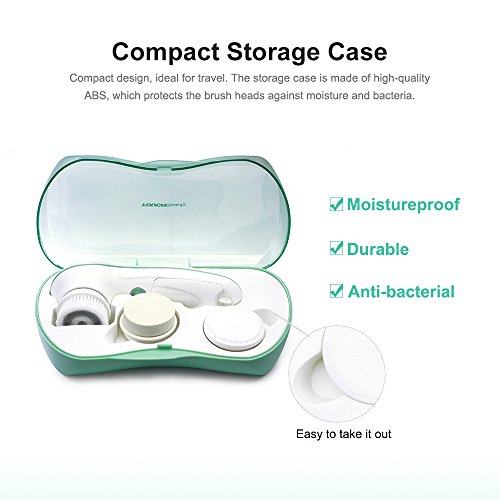 Spin Facial Cleansing Brush By TOUCHBeauty 360° Rotating Facial Brush For Cleaning And Exfoliating with 3 Skin Care Spin…