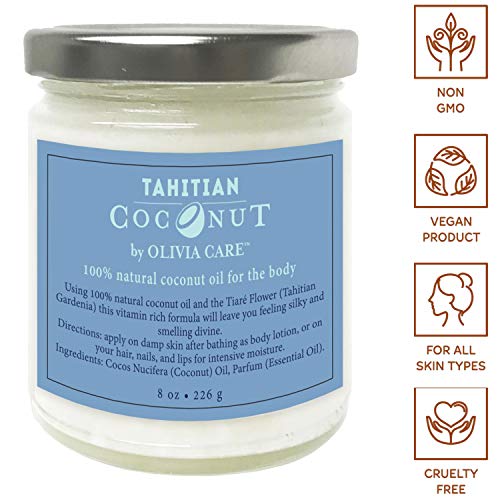 OLIVIA CARE Tahitian Coconut Oil, 100% all Natural Oils -Cold Pressed Unrefined and Pure extra Virgin Coconut Oil! Great…
