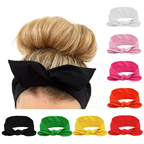 habibee Women Headbands Hair Bands Turban Headwraps Hair Band Bows Accessories for Fashion or Sport 8 Pcs Headbands for…