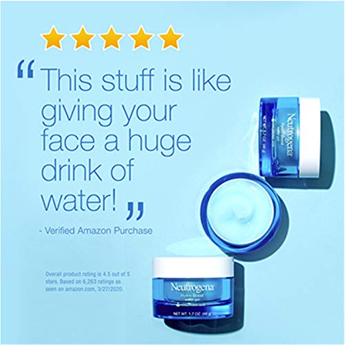 Neutrogena Hydro Boost Face Moisturizer with Hyaluronic Acid for Dry Skin, Oil-Free and Non-Comedogenic Water Gel Face…