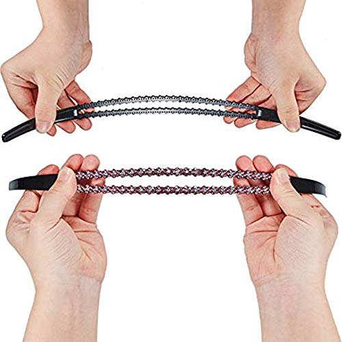 Yeshan Rhinestone Headbands for Women with Teeth Comb Headbands Crystal Non-slip Hair Hoop for Women Girls,Pack of 4