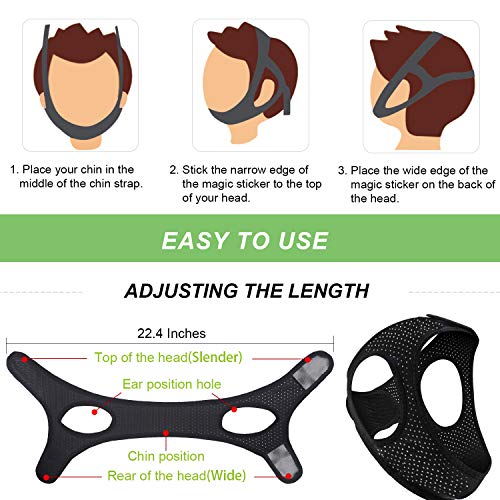 Chin Strap for Cpap Users Anti Snoring Devices – Forzacx Breathable Cpap Chin Strap Snoring Solution, Effectively Reduce…