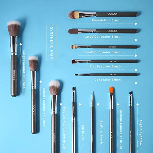 Docolor Professional Makeup Brushes Set 29Pcs Makeup Brush Set Premium Goat Synthetic Hair Kabuki Foundation Blending…