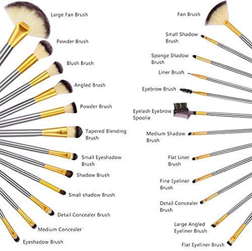 28Pcs Quality Makeup Brushes NEVSETPO Full Face Makeup Brush Sets & Kits with Beauty Blender Premium Silicone Face Mask…