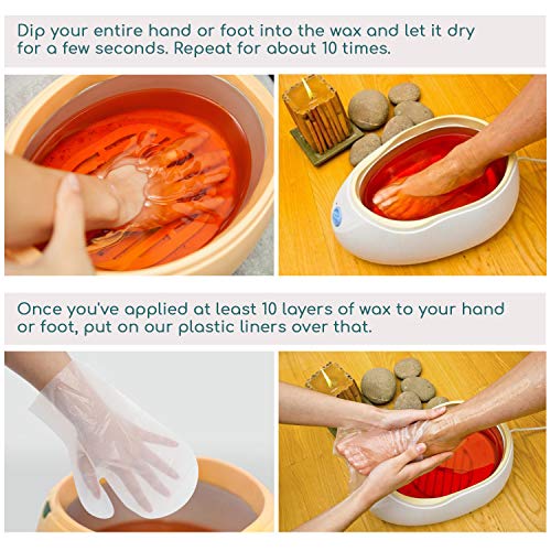 Segbeauty Paraffin Wax Liners, 200pcs Larger and Thicker Plastic Hand and Foot Bags, Plastic Paraffin Bath Mitt Glove…