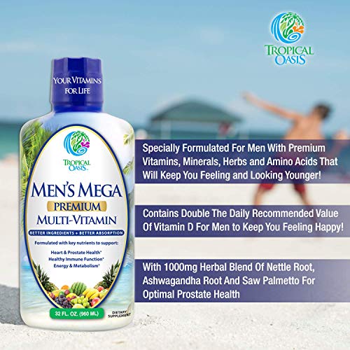 Premium Liquid Multivitamin for Men | Sugar Free Men’s Multi-Vitamin | 100+ Vitamins, Minerals & Amino Acids to Support…