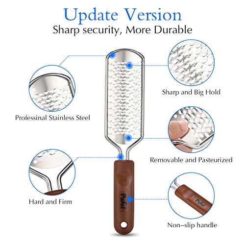 Professional Pedicure Foot File, Colossal Stainless Steel Detachable Foot Scrubber, Hard Skin Removers Pedicure Rasp for…