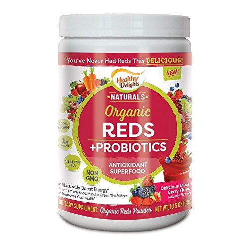 Healthy Delights Naturals, Organic Reds Probiotic’s Powder, Antioxidant Superfood, Naturally Boost Energy, Non-GMO…