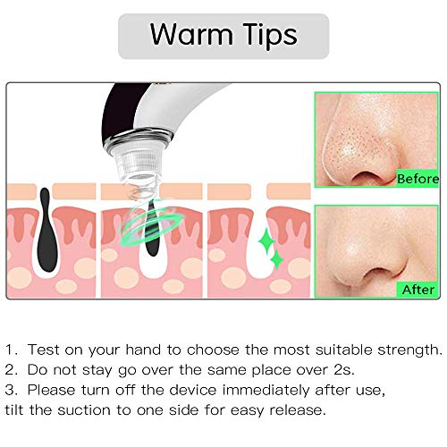 QQcute Blackhead Remover, Electric Vacuum Suction Pore Cleaner, Acne Comedone Pimple Whitehead Makeup residue Extractor…