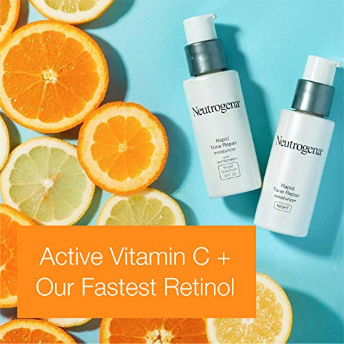Neutrogena Rapid Tone Repair Retinol + Vitamin C Facial Moisturizer with Retinol, Vitamin C, Hyaluronic Acid & SPF 30…
