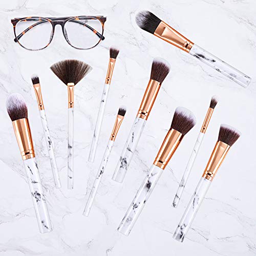 Makeup Brushes Set 15PCS Professional Make up Brushes Set Synthetic Foundation Powder Concealers Eye Shadows Makeup…