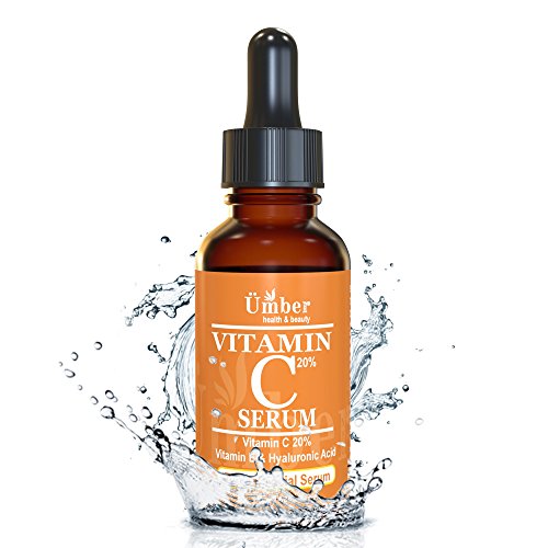 Vitamin C Serum with Hyaluronic Acid and Vitamin E – Anti-Aging Topical Facial Serum by Umber NYC (2 OZ)