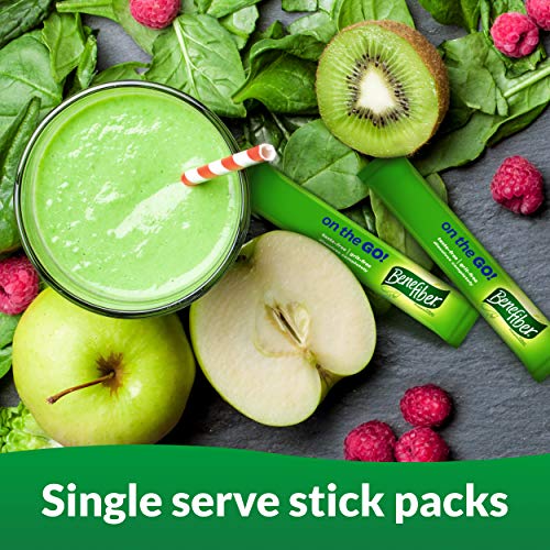 Benefiber On the Go Prebiotic Fiber Supplement Powder for Digestive Health, Daily Fiber Powder, Unflavored Powder Stick…