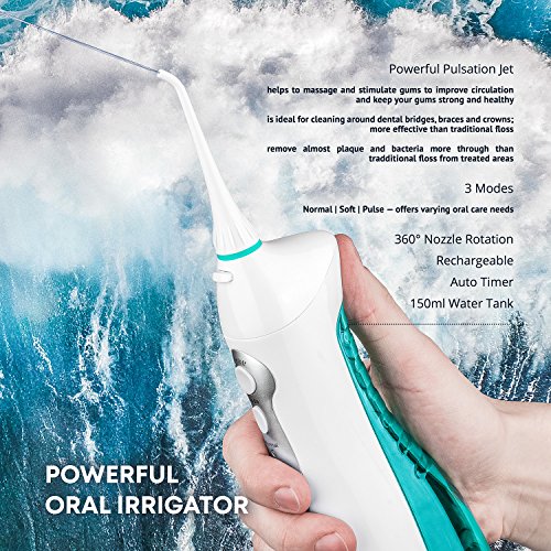 AquaSonic Home Dental Center Rechargeable Power Toothbrush & Smart Water Flosser – Complete Family Oral Care System – 10…