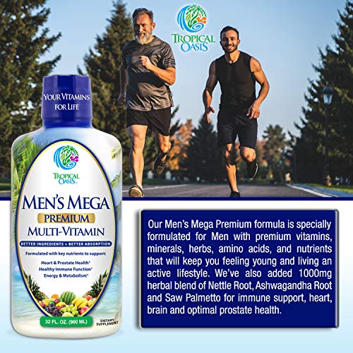 Premium Liquid Multivitamin for Men | Sugar Free Men’s Multi-Vitamin | 100+ Vitamins, Minerals & Amino Acids to Support…