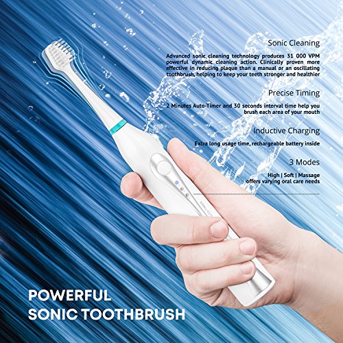 AquaSonic Home Dental Center Rechargeable Power Toothbrush & Smart Water Flosser – Complete Family Oral Care System – 10…