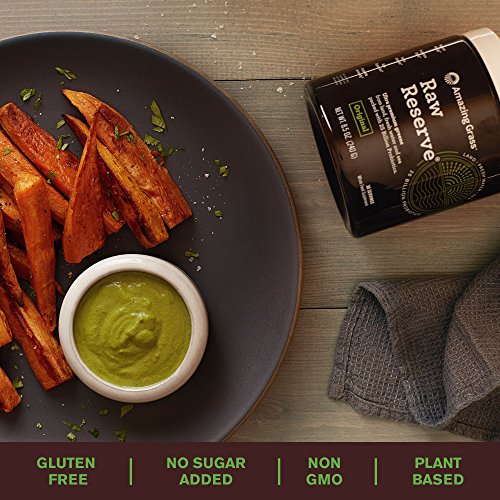 Amazing Grass Raw Reserve: Ultra Premium Greens and Probiotics, 2.5 Servings of Greens per Scoop, Original Flavor, 30…