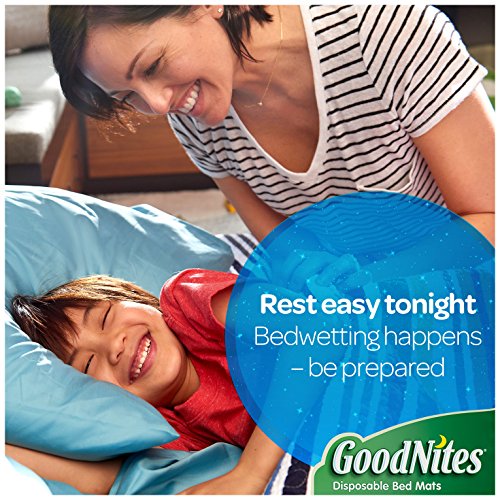Goodnites Disposable Bed Mats for Bedwetting, 2.4 x 2.8 ft, 36 Ct (4 Packs of 9)