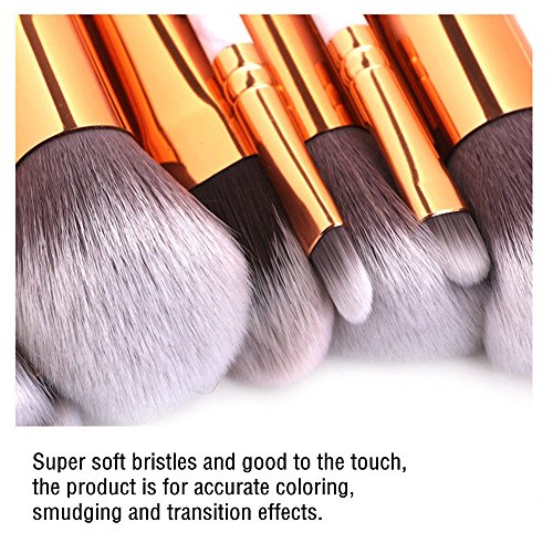 SEPROFE Make Up Brushes Set, 10 Pcs Makeup Brushes Marble Pattern Kabuki Foundation Blending Concealer Eye Face Powder…
