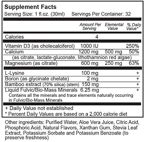 Vital Earth Minerals Cal-Mag Supplement Liquid – Calcium Magnesium Liquid Bone Support Supplement with Energizing…