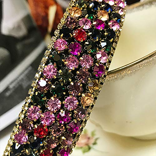 Numblartd Handmade Luxury Wide-edge Sparkle Crystal Rhinestone Headband Hair Hoop Band – Women Lady Fashion Comfortable…