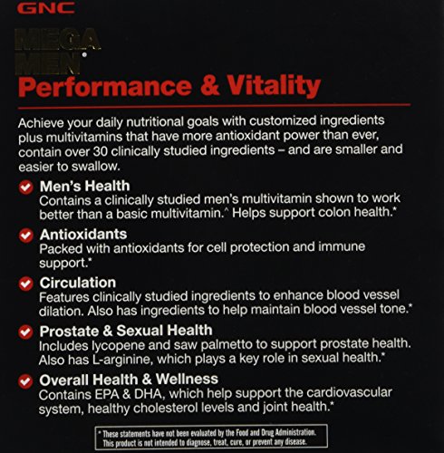 GNC Mega Men Performance & Vitality Vitapak Program 30 Paks – New