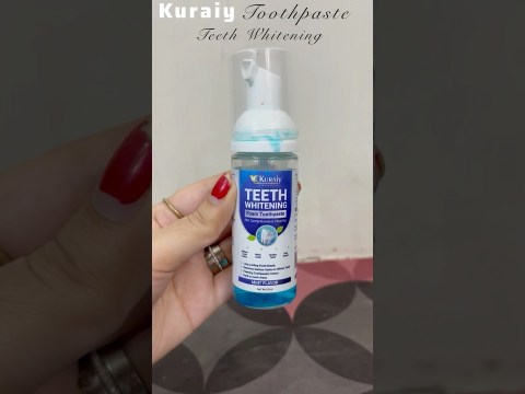 Kuraiy teeth whitening foam toothpaste mint flavor review #ashortaday #ytindia #ytshortsindia #short Kuraiy teeth whitening foam toothpaste mint flavor review #ashortaday #ytindia #ytshortsindia #short