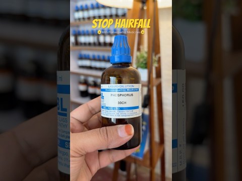 Stop Hairfall with Homeopathic Medicines #shorts #drarwabohra Stop Hairfall with Homeopathic Medicines #shorts #drarwabohra