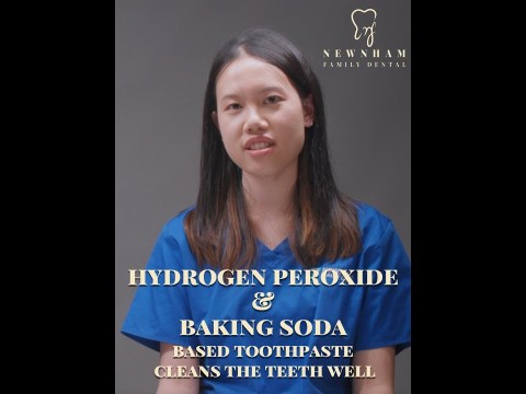 Hydrogen peroxide and baking soda based toothpaste cleans the teeth well Hydrogen peroxide and baking soda based toothpaste cleans the teeth well