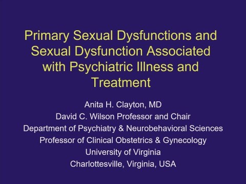 Primary Sexual Dysfunctions and Sexual Dysfunction Associated with Psychiatric Illness and Treatment Primary Sexual Dysfunctions and Sexual Dysfunction Associated with Psychiatric Illness and Treatment