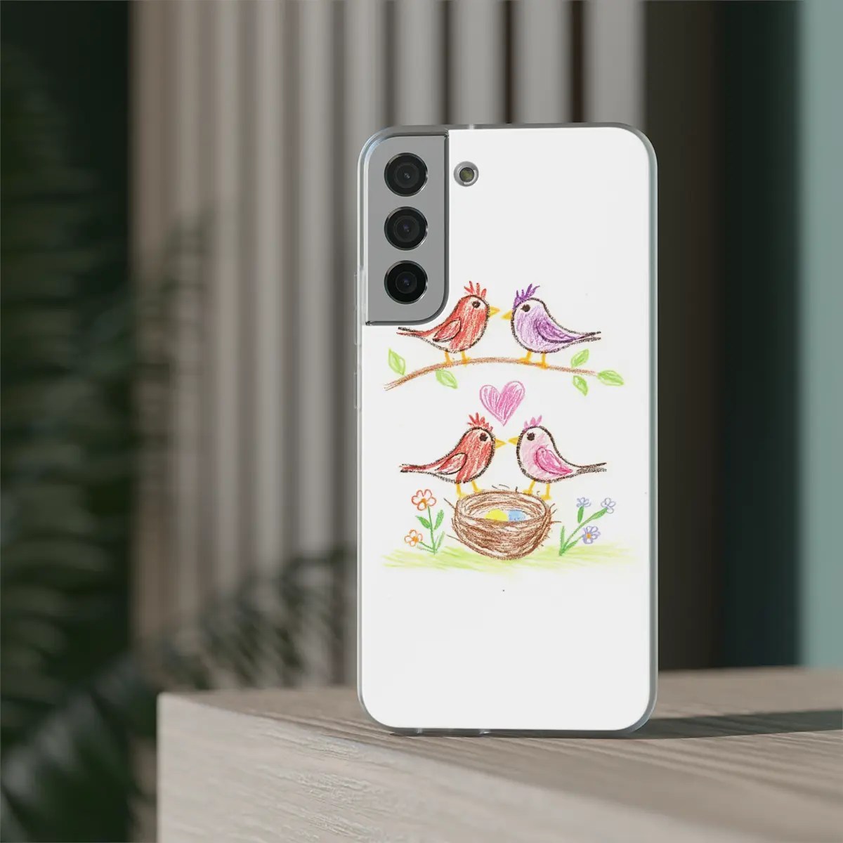 Bird Heart Nest Flexi Phone Case Bird Heart Nest Flexi Phone Case
