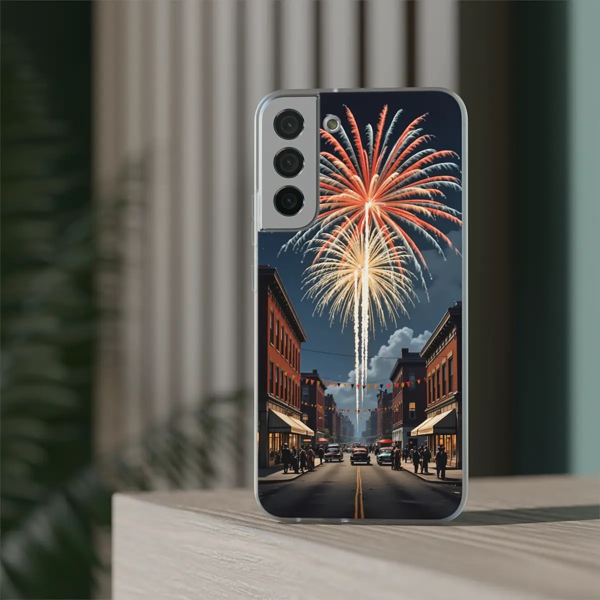 Retro Fireworks Flexi Phone Case Retro Fireworks Flexi Phone Case