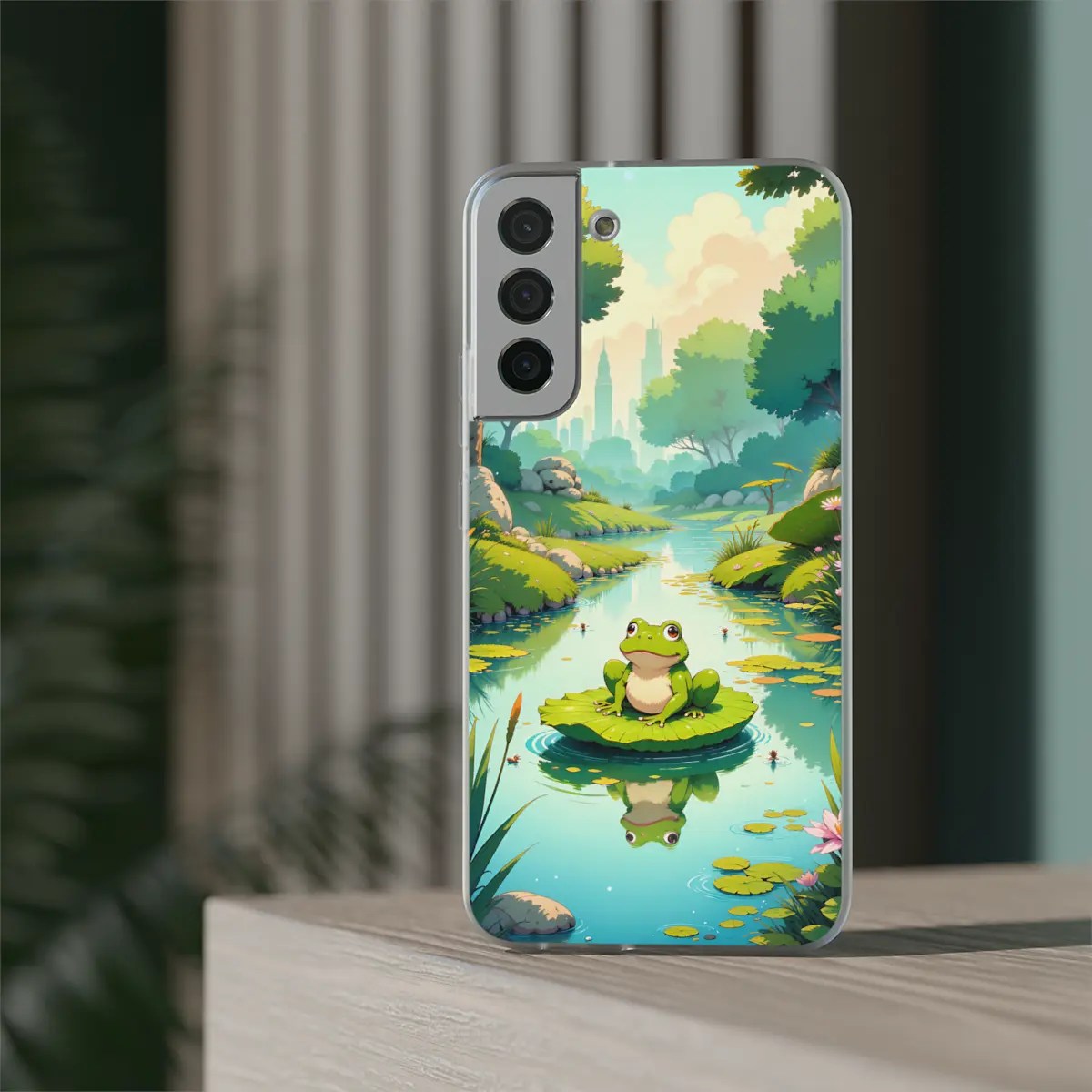 Frog Leaf Ride Flexi Phone Case Frog Leaf Ride Flexi Phone Case