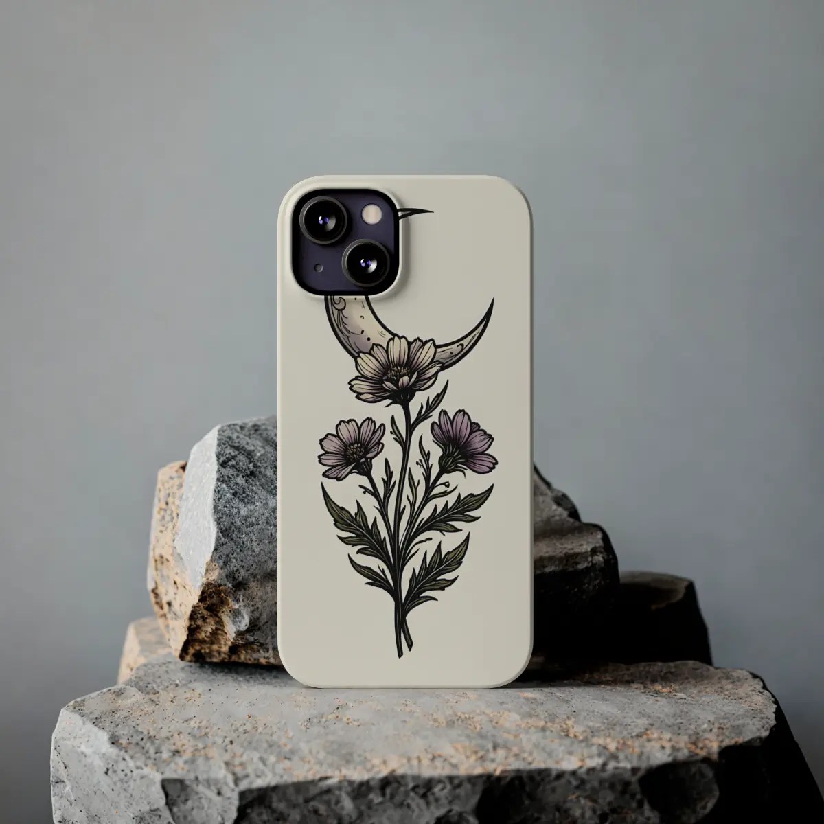 Moon Wildflower Slim Phone Case Moon Wildflower Slim Phone Case