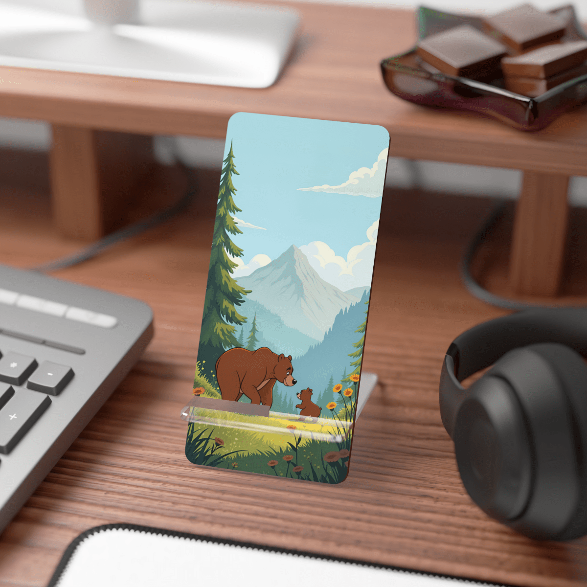 Bear Meadow Walk Phone Display Stand Bear Meadow Walk Phone Display Stand