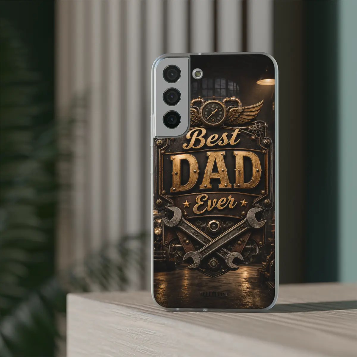 Dad Garage Emblem Flexi Phone Case Dad Garage Emblem Flexi Phone Case
