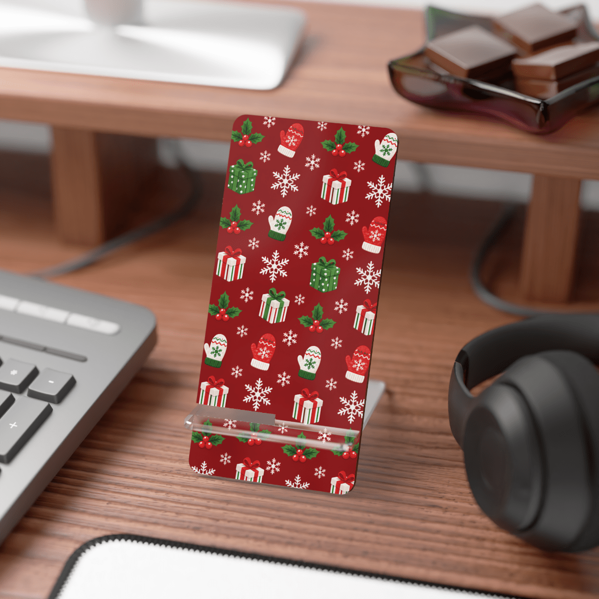 Winter Cheer Grid Phone Display Stand Winter Cheer Grid Phone Display Stand