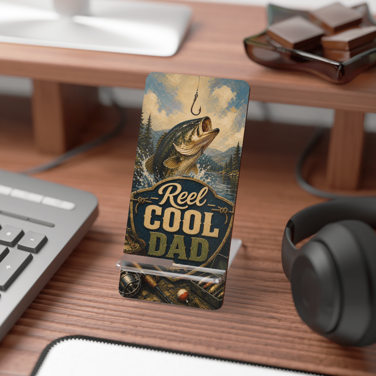 Reel Cool Dad Phone Display Stand Reel Cool Dad Phone Display Stand