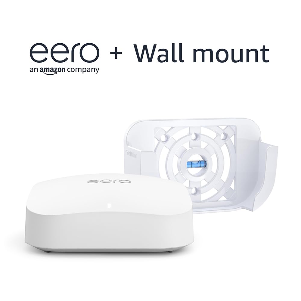 Amazon eero Pro 6E mesh Wi-Fi router (1-pack) with Made for Amazon Wall Mount Amazon eero Pro 6E mesh Wi-Fi router (1-pack) with Made for Amazon Wall Mount