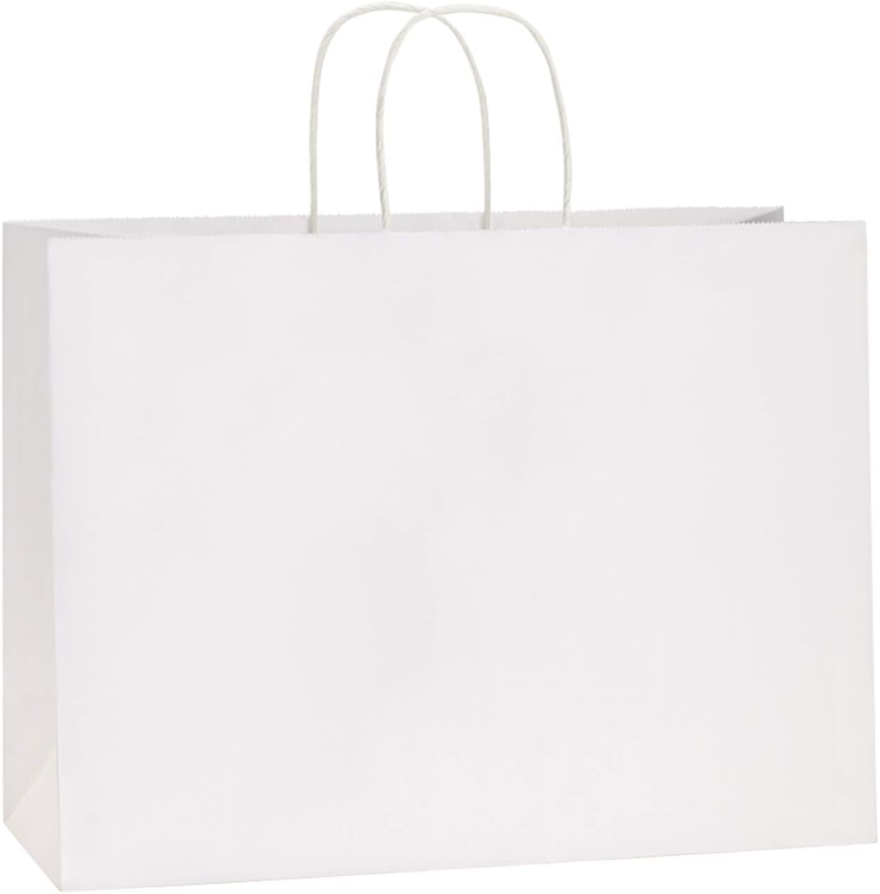 BagDream 100Pcs 16x6x12 Inches Kraft Paper Bags with Handles Bulk Gift Bags Shopping Bags for Grocery, Merchandise, Party, 100% Recyclable Large White Paper Bags BagDream 100Pcs 16x6x12 Inches Kraft Paper Bags with Handles Bulk Gift Bags Shopping Bags for Grocery, Merchandise, Party, 100% Recyclable Large White Paper Bags