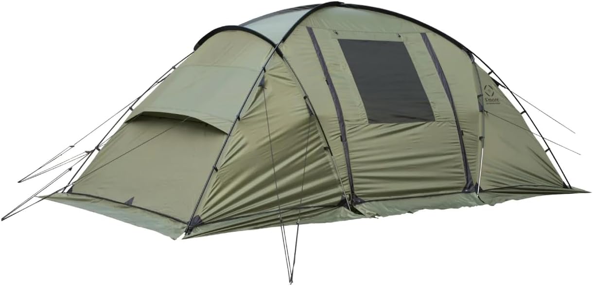 S’more Glamping Tent with Porch, 2/3/4/5/6 Person Durable Weatherproof Camping Tent, Large Family Tent with Room Divider, Easy Setup Tent with Screen Room S’more Glamping Tent with Porch, 2/3/4/5/6 Person Durable Weatherproof Camping Tent, Large Family Tent with Room Divider, Easy Setup Tent with Screen Room