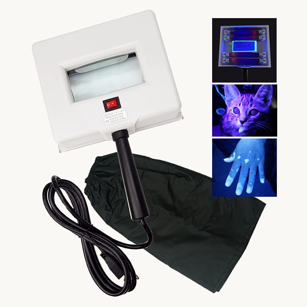 Eagou Diary Woods Lamp Skin Analyzer,Magnifying Handle Woods-Lamp Skin Detector UV Light for Face Skin Analyze Facial Care Light with Black Shade Cloth Eagou Diary Woods Lamp Skin Analyzer,Magnifying Handle Woods-Lamp Skin Detector UV Light for Face Skin Analyze Facial Care Light with Black Shade Cloth